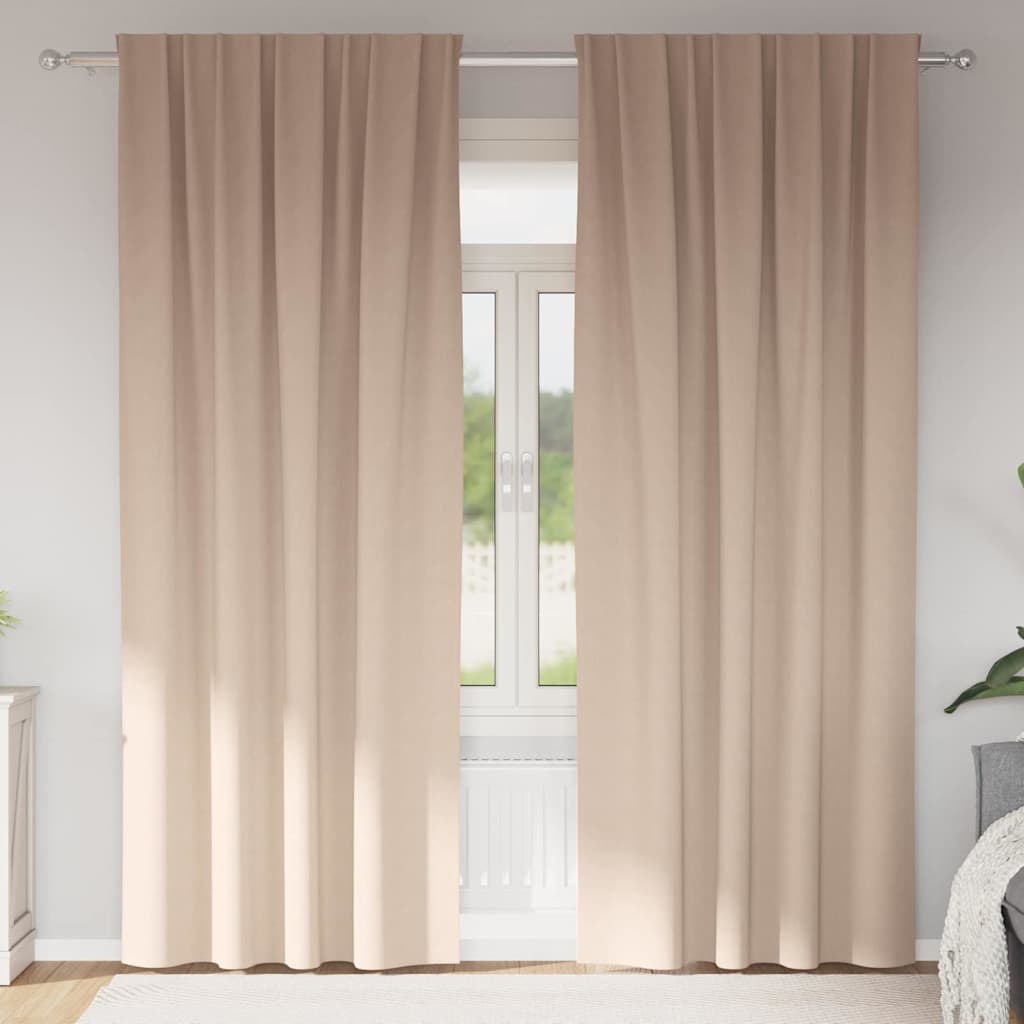 Tende Blackout con Anelli 2 pcs Talpa 225 x 140 cm Poliestere | homemem39