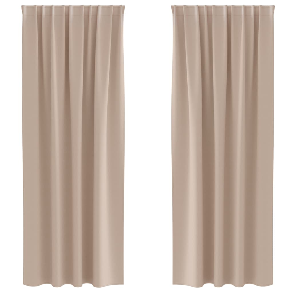 Tende Blackout con Anelli 2 pcs Talpa 225 x 140 cm Poliestere | homemem39