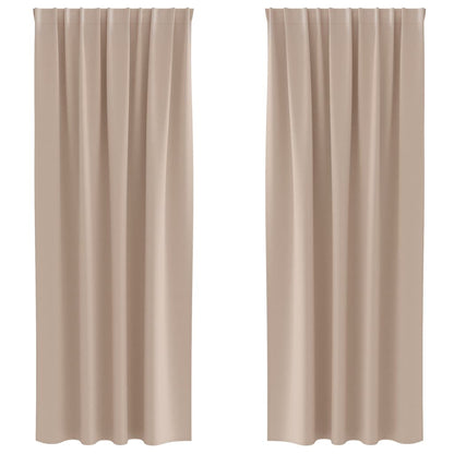 Tende Blackout con Anelli 2 pcs Talpa 225 x 140 cm Poliestere | homemem39
