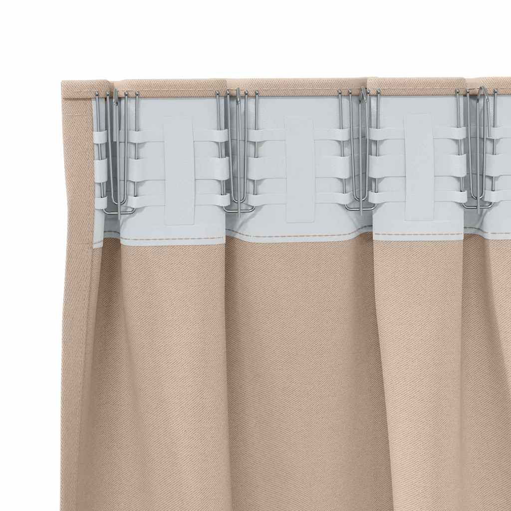 Tende Blackout con Anelli 2 pcs Talpa 245 x 140 cm Poliestere | homemem39