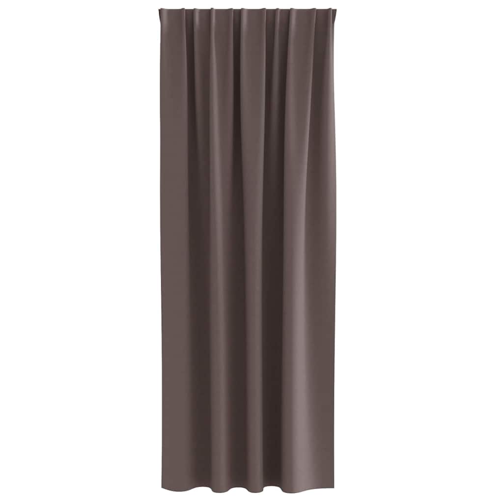 Tende Blackout con Anelli 2 pcs Marrone Scuro 245 x 140 cm | homemem39