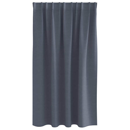 Tende Blackout con Anelli 2 pcs Antracite 140 x 140 cm | homemem39
