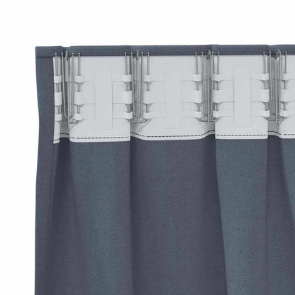 Tende Blackout con Anelli 2 pcs Antracite 225 x 140 cm | homemem39