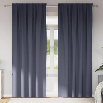 Tende Blackout con Anelli 2 pcs Antracite 260 x 140 cm | homemem39