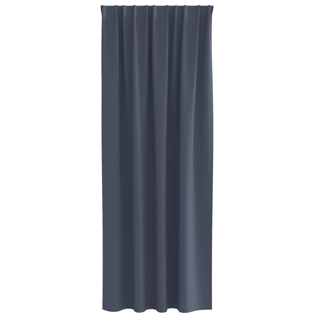 Tende Blackout con Anelli 2 pcs Antracite 260 x 140 cm | homemem39