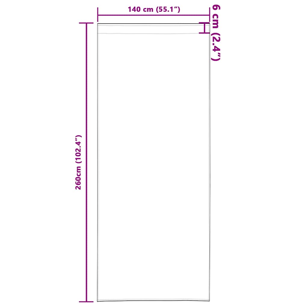 Tende Blackout con Anelli 2 pcs Antracite 260 x 140 cm | homemem39