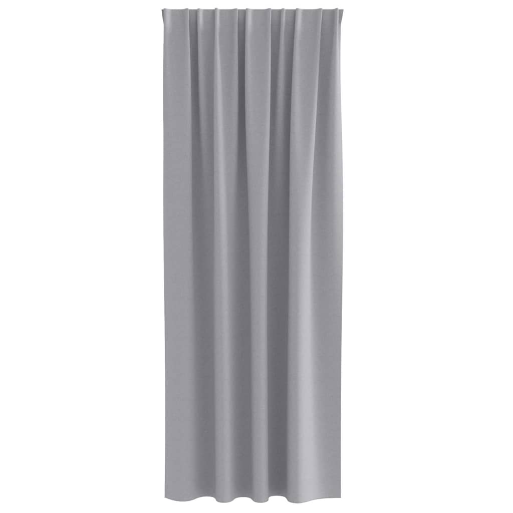 Tende Blackout con Anelli 2 pcs Grigio chiaro 245 x 140 cm | homemem39
