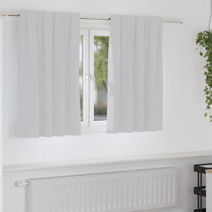 Tende Blackout con Anelli 2 pcs Grigio Chiaro 140 x 140 cm | homemem39
