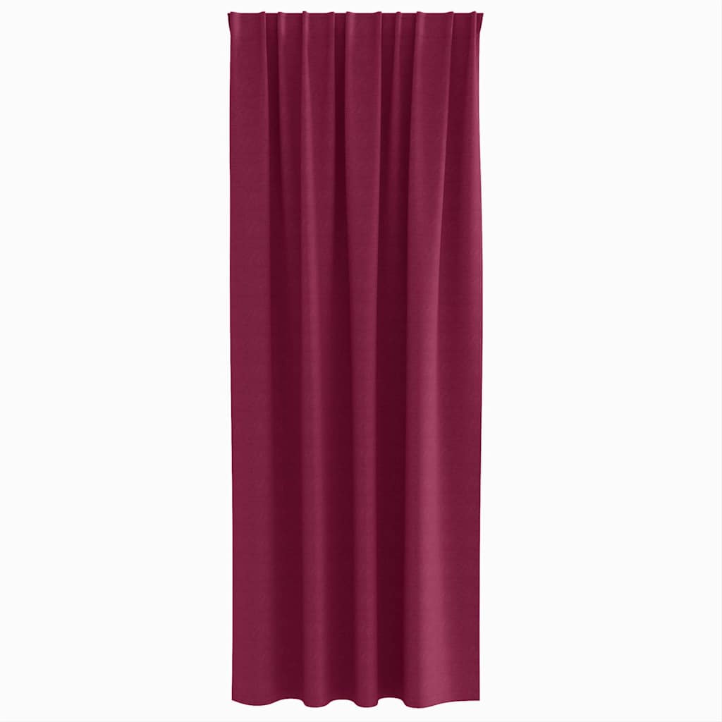 Tende Blackout con Anelli 2 pcs Rosso Vino 260 x 140 cm | homemem39