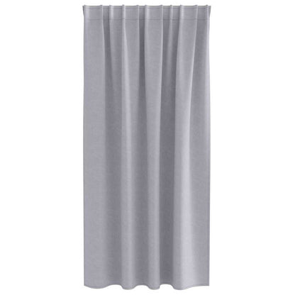 Tende Blackout con Anelli 2 pcs Grigio Metallico 175 x 140 cm