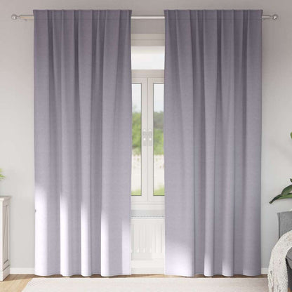 Tende Blackout con Anelli 2 pcs Grigio Metallico 260 x 140 cm | homemem39