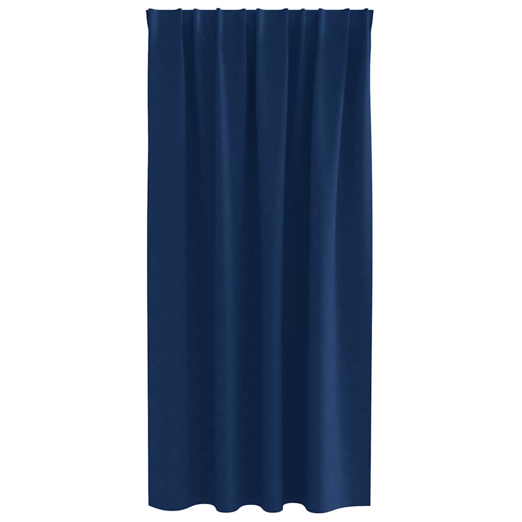 Tende Blackout con Anelli 2 pcs Blu Scuro 175 x 140 cm | homemem39