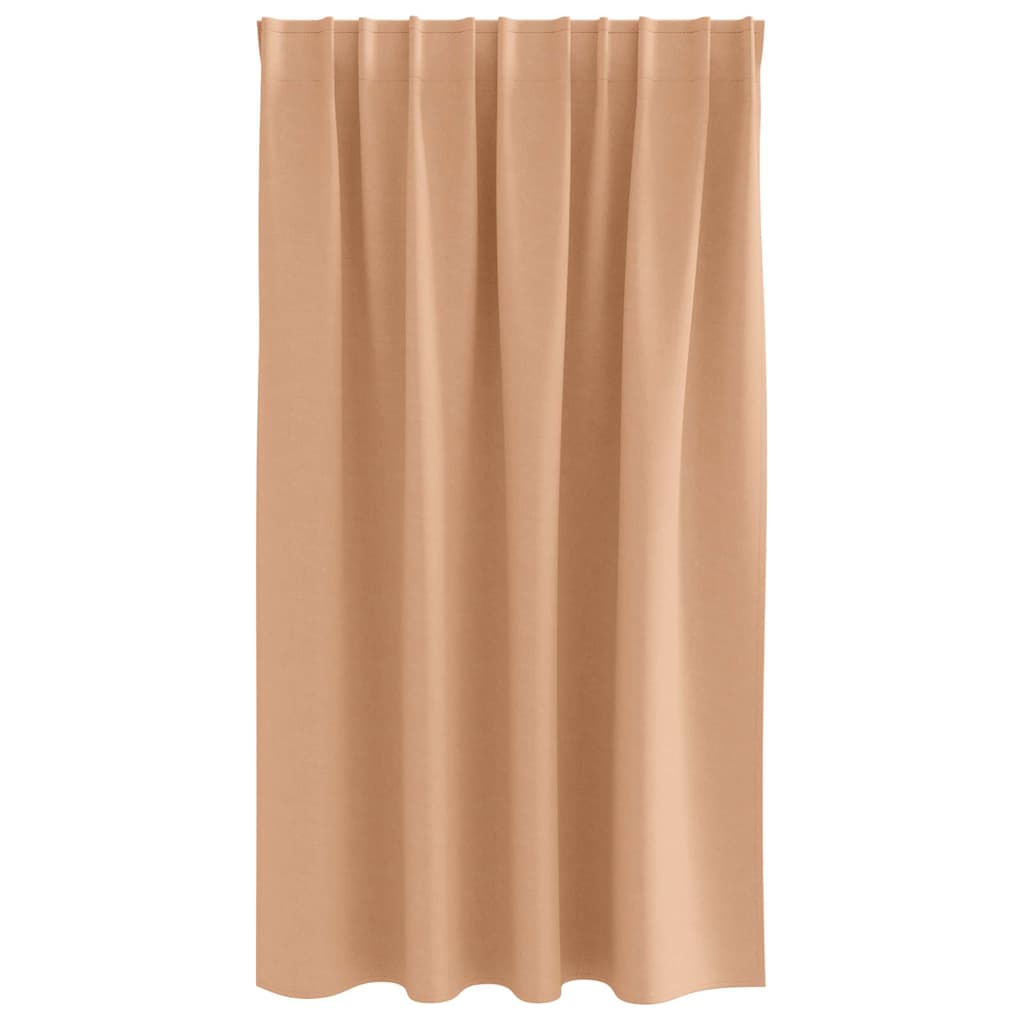 Tende Blackout con Anelli 2 pcs Marrone Chiaro 140 x 140 cm | homemem39