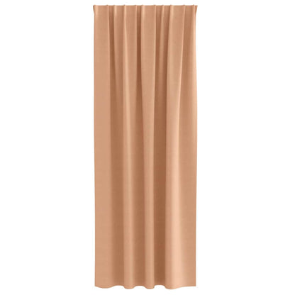Tende Blackout con Anelli 2 pcs Marrone Chiaro 225 x 140 cm | homemem39