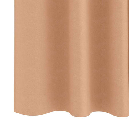 Tende Blackout con Anelli 2 pcs Marrone Chiaro 245 x 140 cm | homemem39
