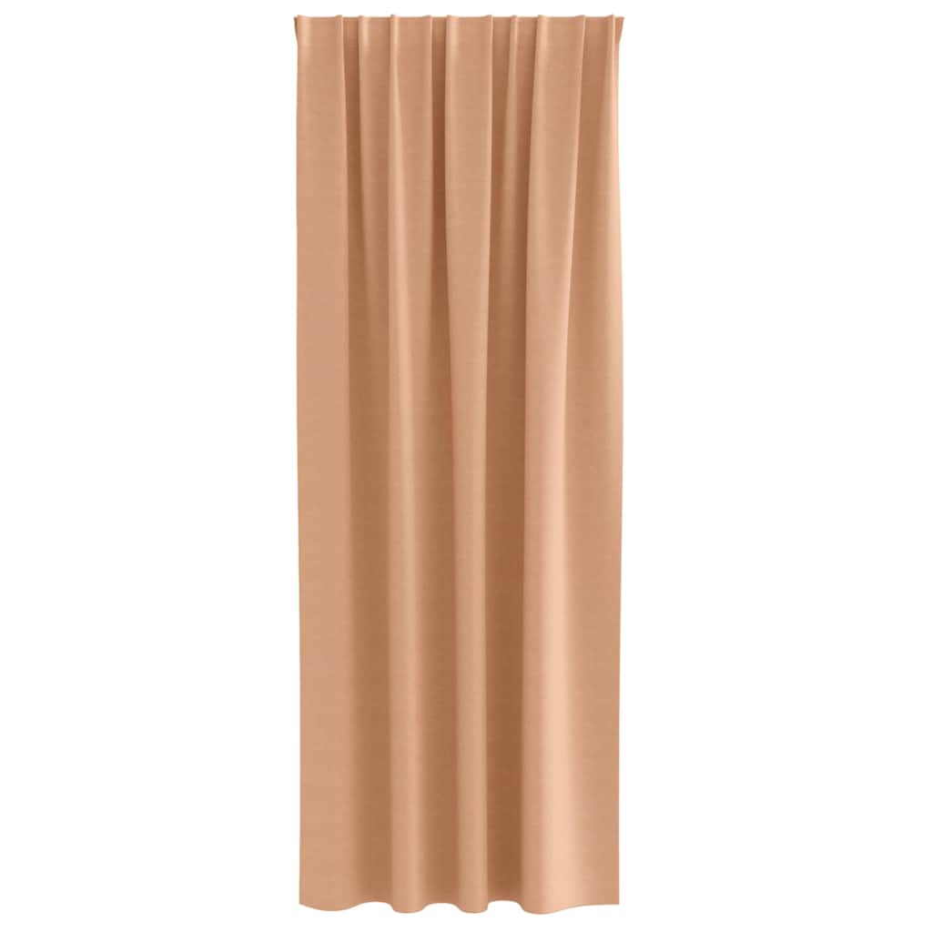 Tende Blackout con Anelli 2 pcs Marrone Chiaro 260 x 140 cm | homemem39
