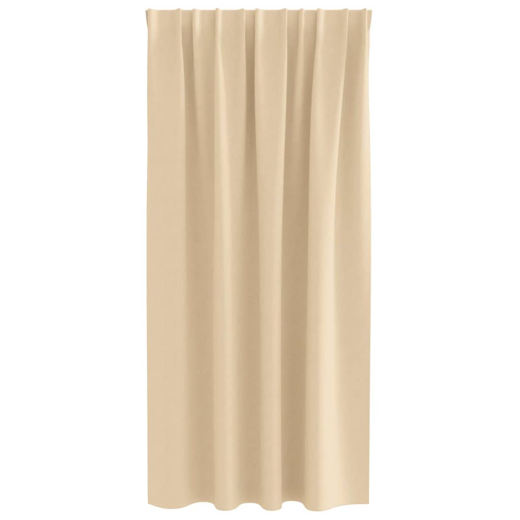 Tende Blackout con Anelli 2 pcs Crema 175 x 140 cm Poliestere | homemem39