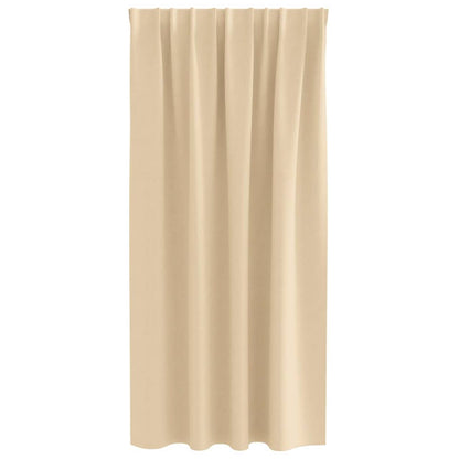 Tende Blackout con Anelli 2 pcs Crema 175 x 140 cm Poliestere | homemem39