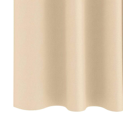 Tende Blackout con Anelli 2 pcs Crema 225 x 140 cm Poliestere | homemem39