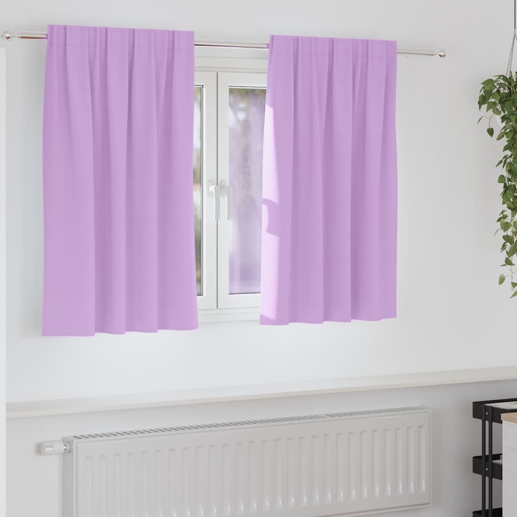 Tende Blackout con Anelli 2 pcs Viola 140 x 140 cm Poliestere | homemem39