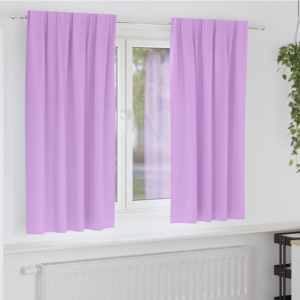 Tende Blackout con Anelli 2 pcs Viola 175 x 140 cm Poliestere | homemem39