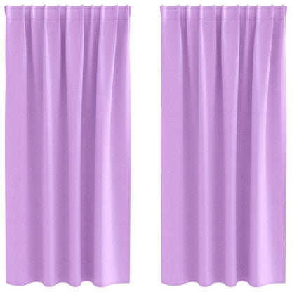 Tende Blackout con Anelli 2 pcs Viola 175 x 140 cm Poliestere | homemem39