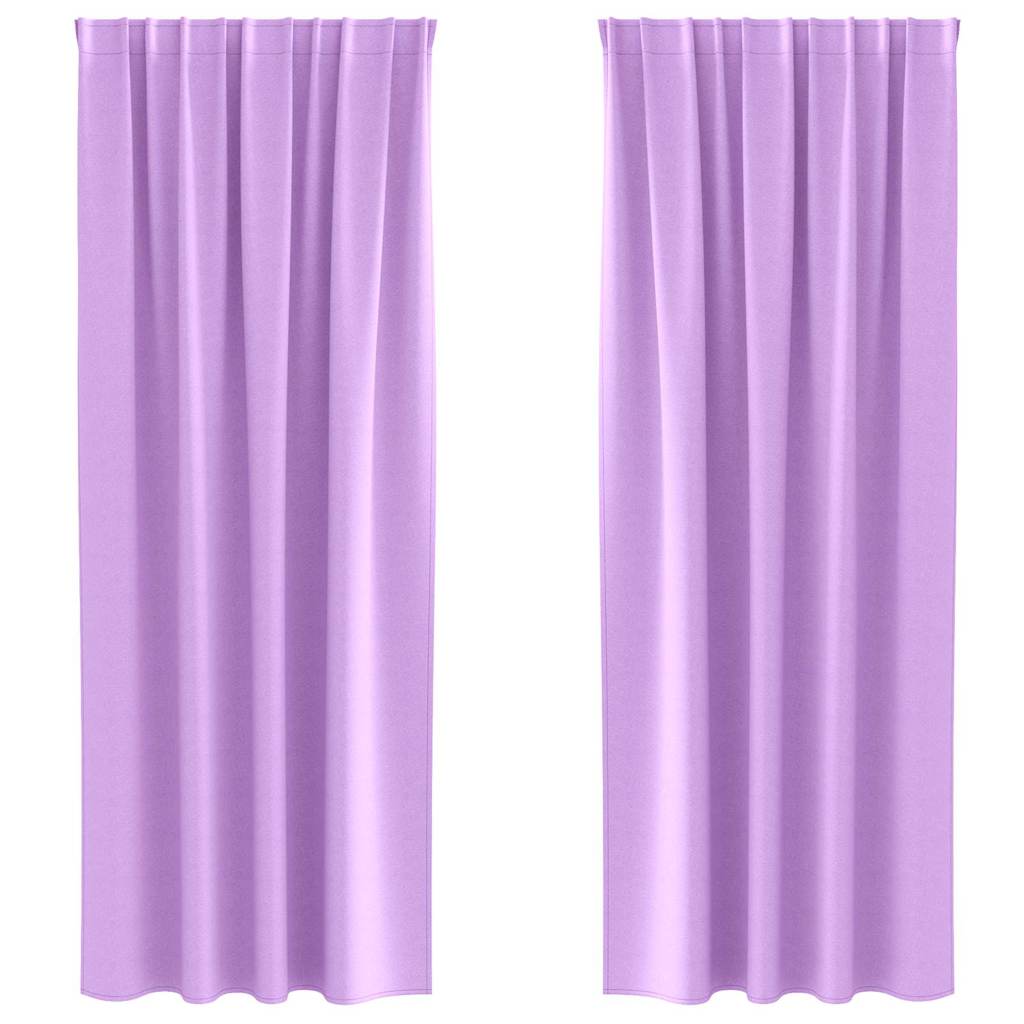 Tende Blackout con Anelli 2 pcs Viola 225 x 140 cm Poliestere | homemem39