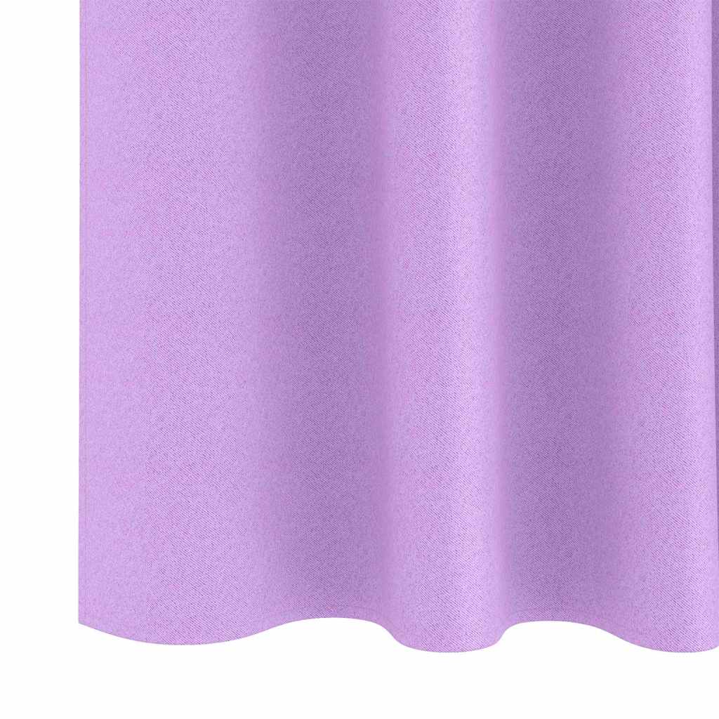 Tende Blackout con Anelli 2 pcs Viola 260 x 140 cm Poliestere | homemem39