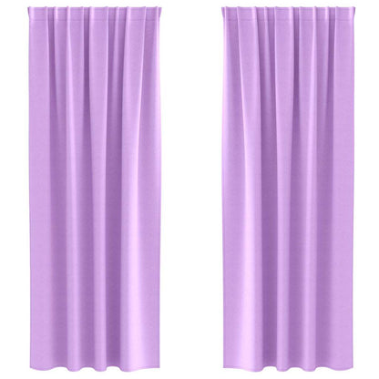 Tende Blackout con Anelli 2 pcs Viola 260 x 140 cm Poliestere | homemem39