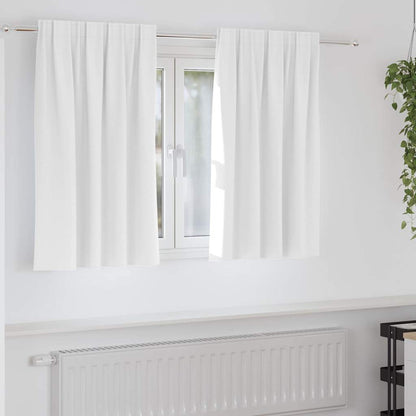 Tende Blackout con Anelli 2 pcs Bianco brillante 140 x 140 cm | homemem39