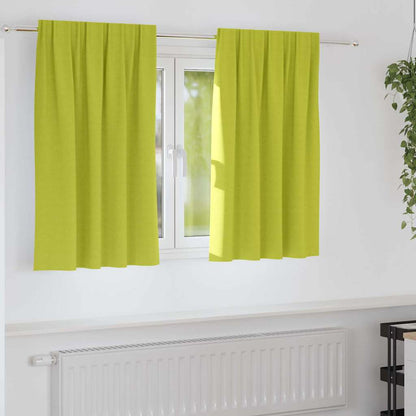 Tende Blackout con Anelli 2 pcs Verde 140 x 140 cm Poliestere | homemem39