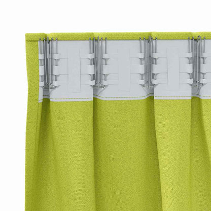 Tende Blackout con Anelli 2 pcs Verde 175 x 140 cm Poliestere | homemem39