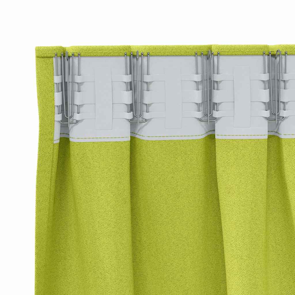 Tende Blackout con Anelli 2 pcs Verde 225 x 140 cm Poliestere | homemem39