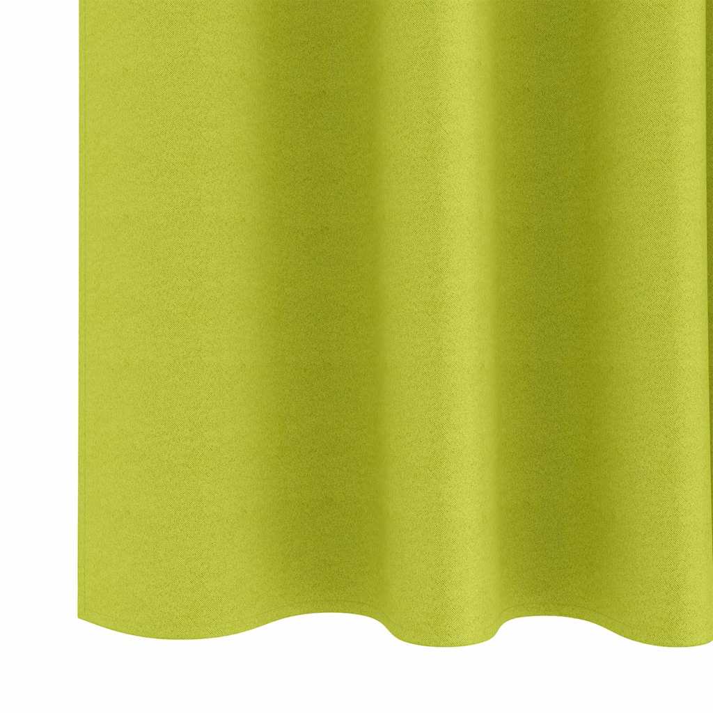 Tende Blackout con Anelli 2 pcs Verde 225 x 140 cm Poliestere | homemem39