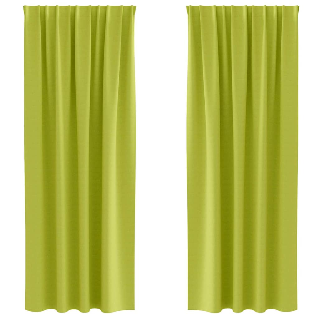 Tende Blackout con Anelli 2 pcs Verde 245 x 140 cm Poliestere | homemem39
