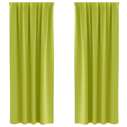 Tende Blackout con Anelli 2 pcs Verde 260 x 140 cm Poliestere | homemem39