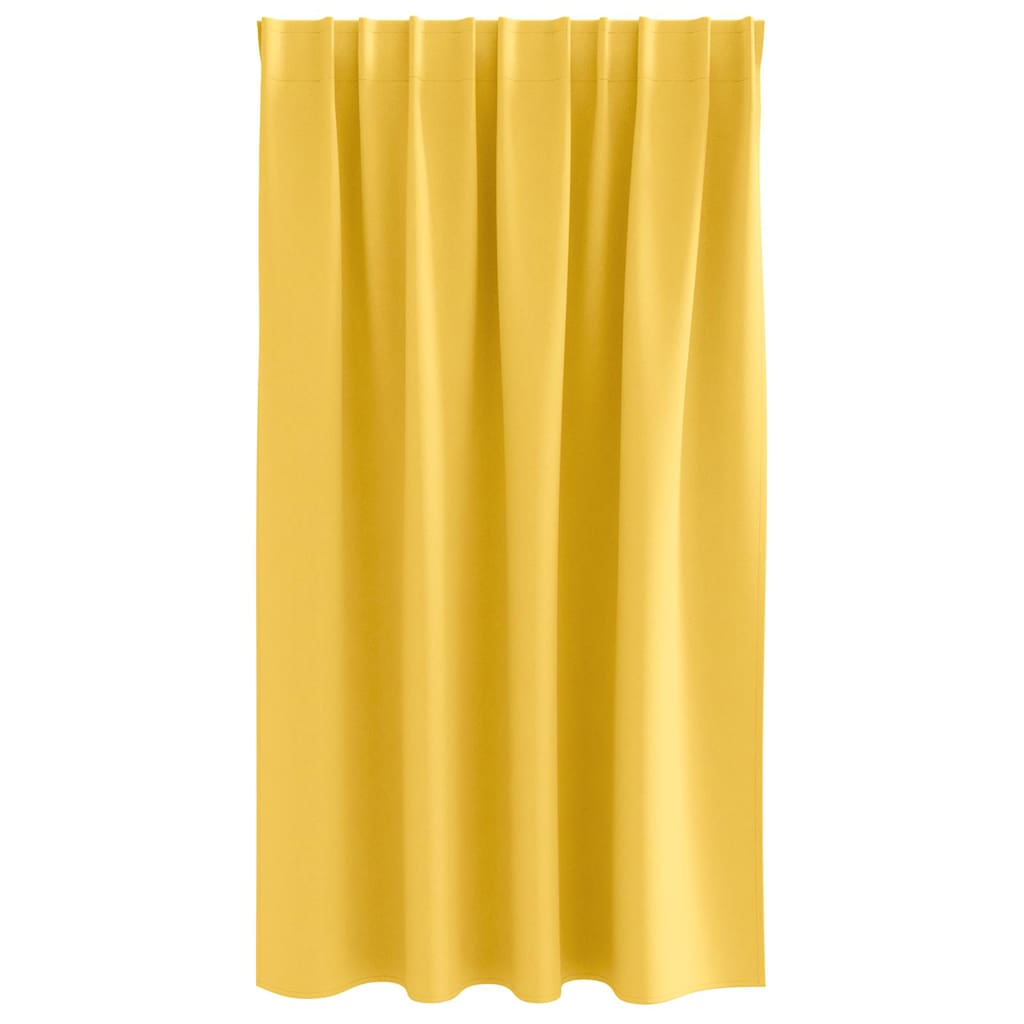 Tende Blackout con Anelli 2 pcs Giallo senape 140 x 140 cm | homemem39