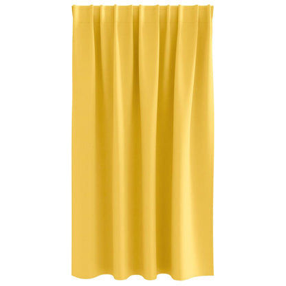 Tende Blackout con Anelli 2 pcs Giallo senape 140 x 140 cm | homemem39