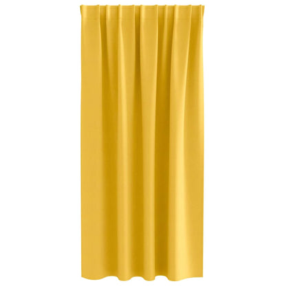 Tende Blackout con Anelli 2 pcs Giallo senape 175 x 140 cm | homemem39