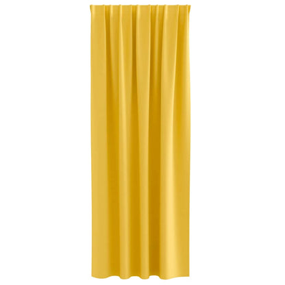 Tende Blackout con Anelli 2 pcs Giallo senape 245 x 140 cm | homemem39