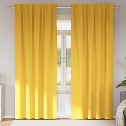 Tende Blackout con Anelli 2 pcs Giallo senape 260 x 140 cm | homemem39