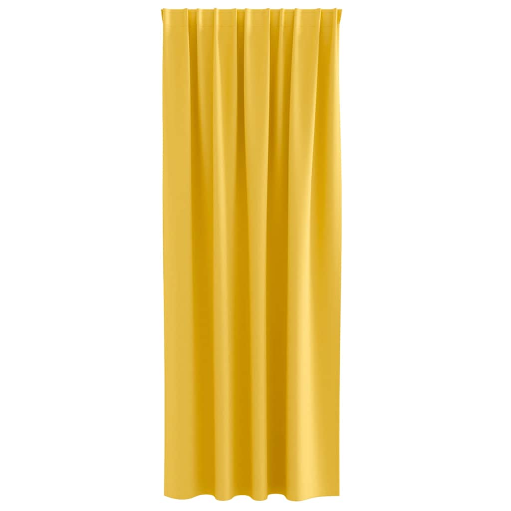Tende Blackout con Anelli 2 pcs Giallo senape 260 x 140 cm | homemem39