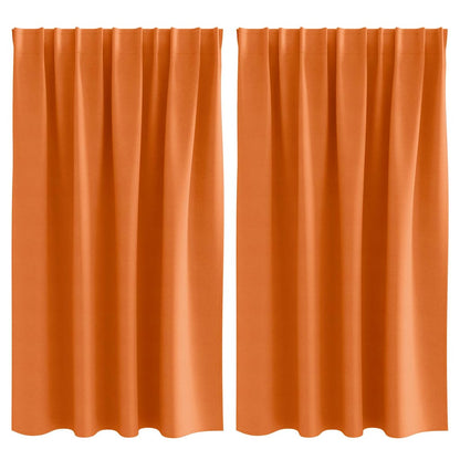 Tende Blackout con Anelli 2 pcs Arancione Vivo 140 x 140 cm | homemem39