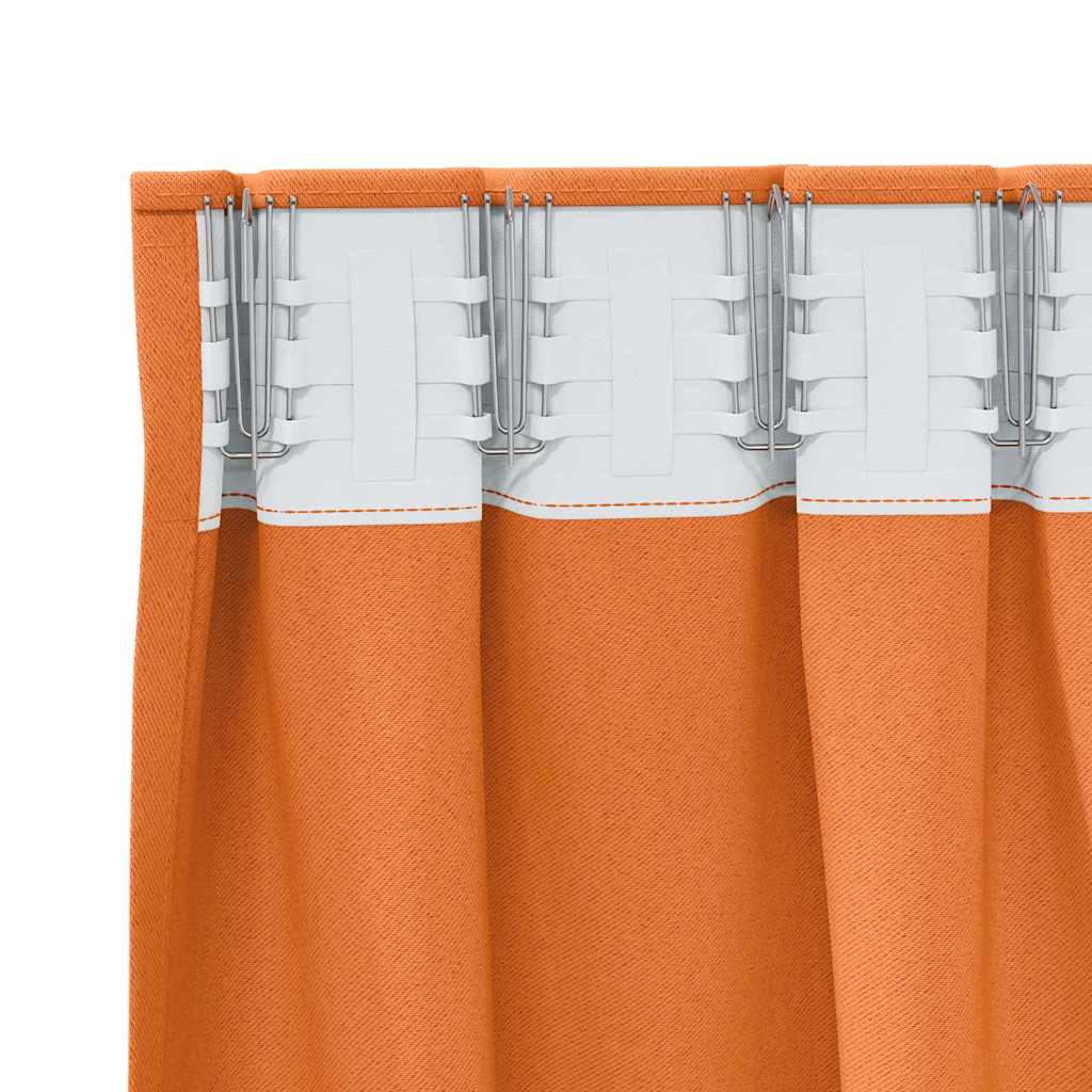 Tende Blackout con Anelli 2 pcs Arancione 175 x 140 cm | homemem39