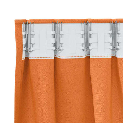 Tende Blackout con Anelli 2 pcs Arancione Vivo 245 x 140 cm | homemem39