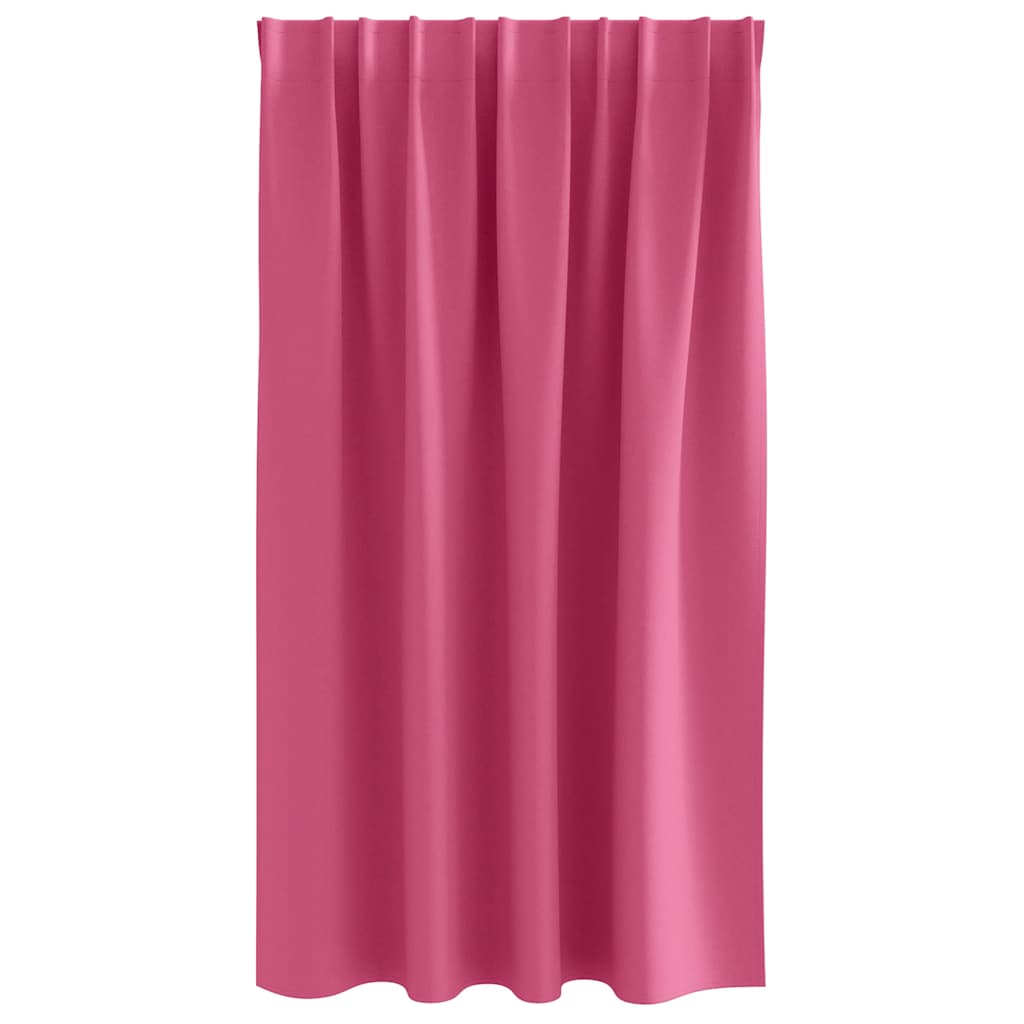 Tende Blackout con Anelli 2 pcs Rosa Vivo 140 x 140 cm