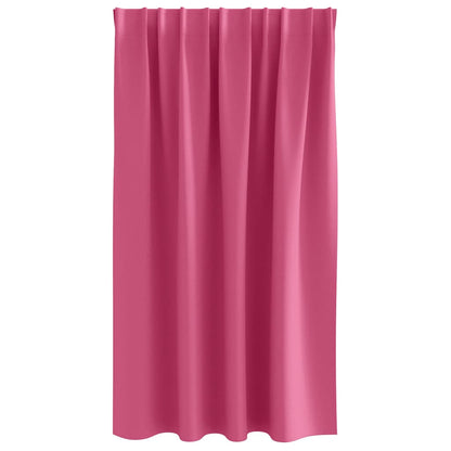 Tende Blackout con Anelli 2 pcs Rosa Vivo 140 x 140 cm