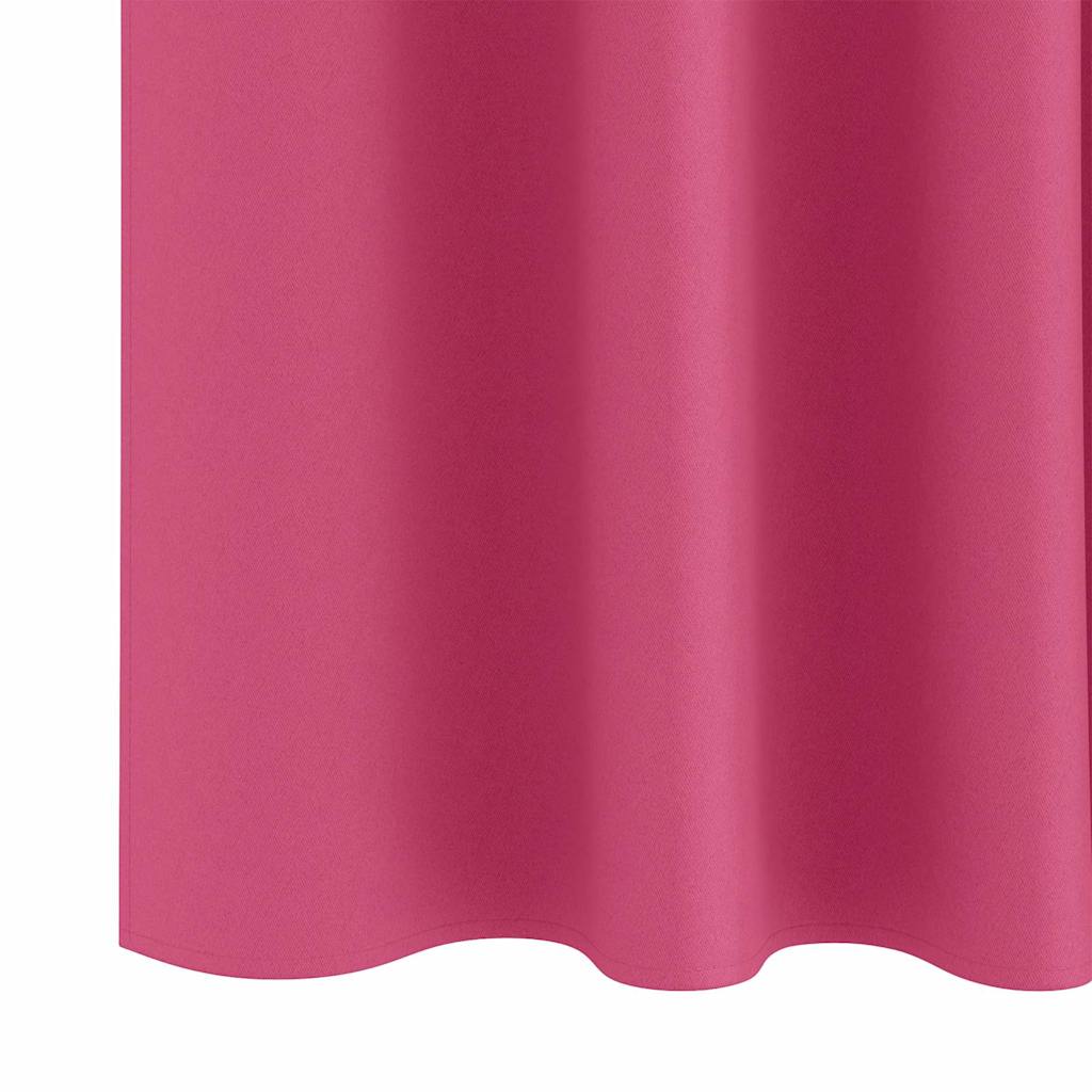 Tende Blackout con Anelli 2 pcs Rosa Vivo 260 x 140 cm | homemem39