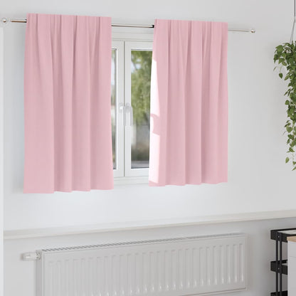 Tende Blackout con Anelli 2 pcs Rosa baby 140 x 140 cm | homemem39