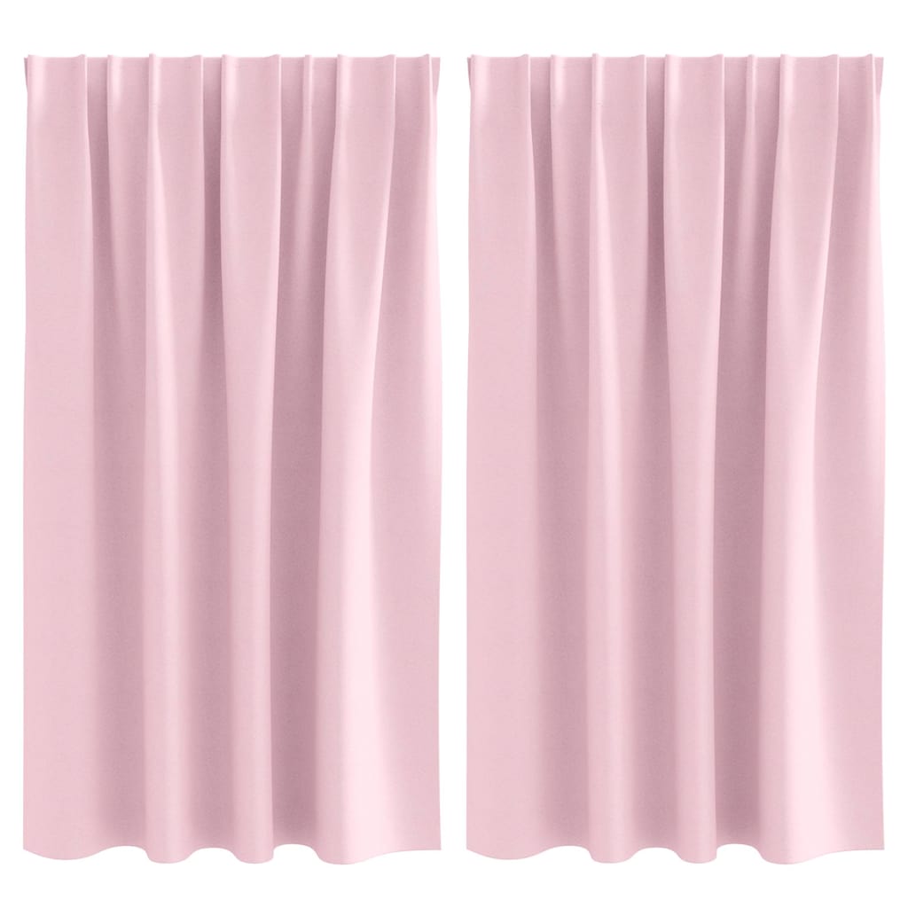 Tende Blackout con Anelli 2 pcs Rosa baby 140 x 140 cm | homemem39